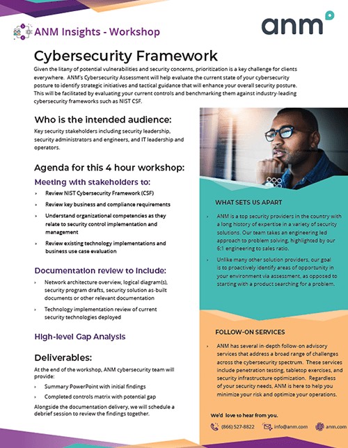 ANM Insights - Cybersecurity Framework