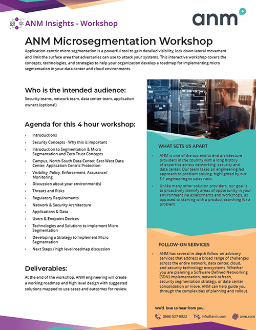 ANM Insights - Microsegmentation Workshop