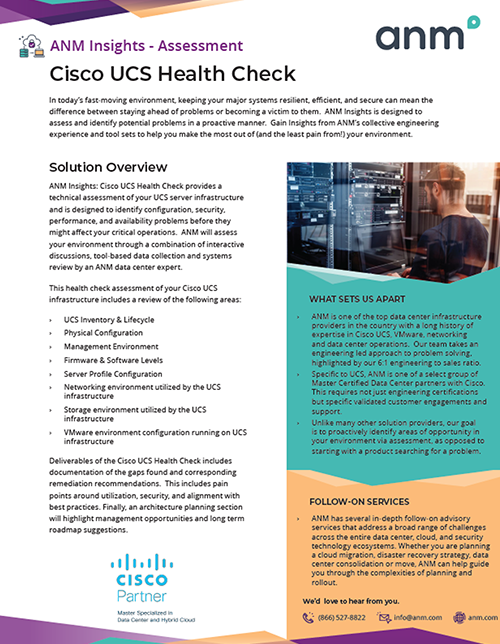 ANM Insights - Cisco UCS Health Check
