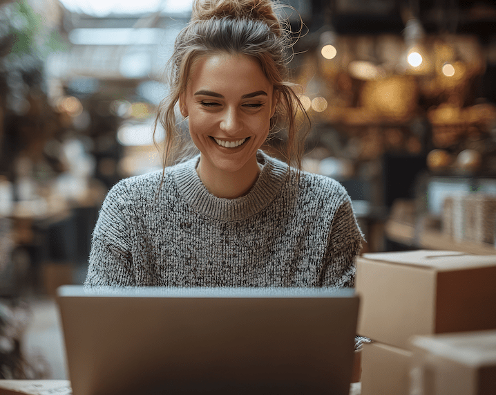 Woman on Laptop at Work